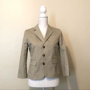 Gap 3/4 sleeve khaki blazer